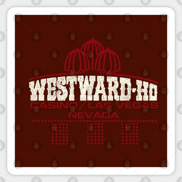 Retro Vintage Westward Ho Resort and Casino Las Vegas Sticker by StudioPM71